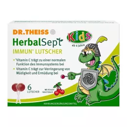 DR.THEISS HerbalSept Immun Lollipops Kids D NEM 6 pcs bonbons, 6 pcs