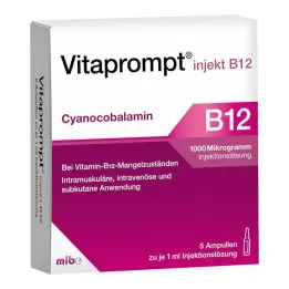 Vitaprompt Injekt B12 1000 µg, solution injectable, 5X1 ml