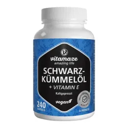 Capsules dhuile de cumin noir + vitamine E, 240 pièces