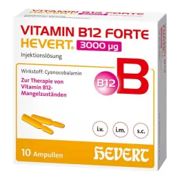 Vitamine B12 Forte Hevert 3000 µg solution pour ampoule injectable, 10x2 ml