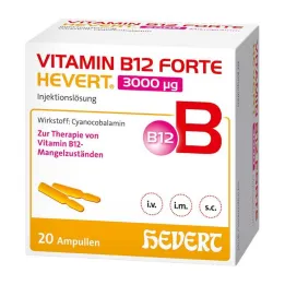 Vitamine B12 Forte Hevert 3000 µg solution pour ampoule injectable, 20x2 ml