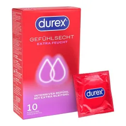 Préservatifs extra humides Durex Real Feeling, 10 pc