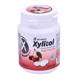 Miradent Xylitol Drops Boîte de cerises, 60 g
