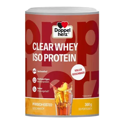 Doppelherz Clear Whey Iso Protein Thé glacé à la pêche, 300 g