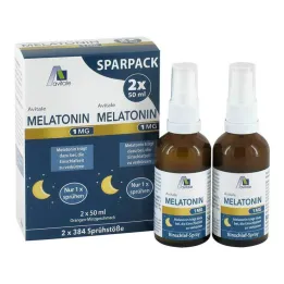 Mélatonine 1 mg spray sommeil, 2x50 ml