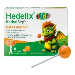 Hedelix Herbalsept Cou Sucettes Enfants, 6 pc