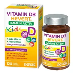 Vitamine D3 Hevert Immun Aktiv Kids Pastilles, 120 pc
