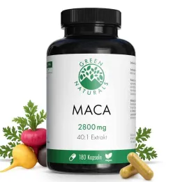 Green Naturals® Maca 2800 mg haute dose 40:1 capsules végétaliennes (180 pièces)