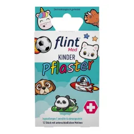 Pansements pour enfants Flint Med 13x22mm sens hypoallergénique, 12 pc