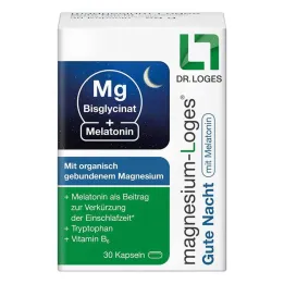 Loges de magnésium Bonne nuit avec capsules de mélatonine, 30 pc