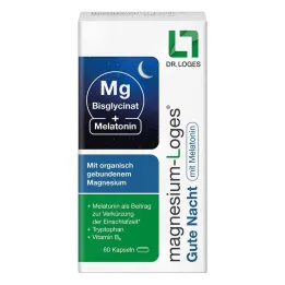 Loges de magnésium Bonne nuit avec capsules de mélatonine, 60 pc