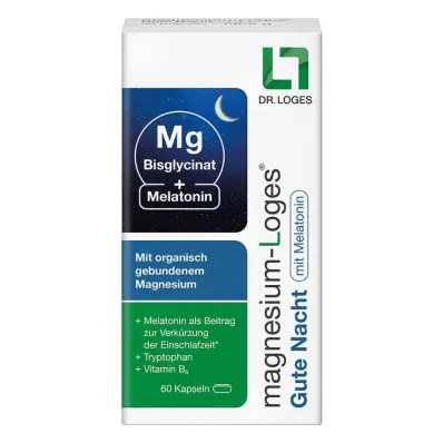 Loges de magnésium Bonne nuit avec capsules de mélatonine, 60 pc
