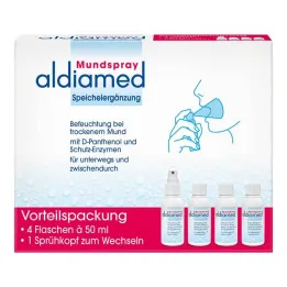Spray buccal Aldiamed pour suppléments de salive, 4x50 ml