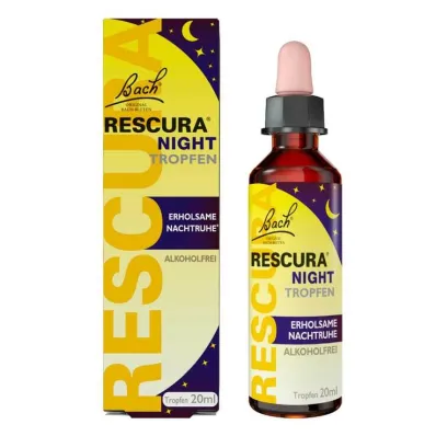 Fleurs de Bach Rescura Nuit gouttes sans alcool, 20 ml